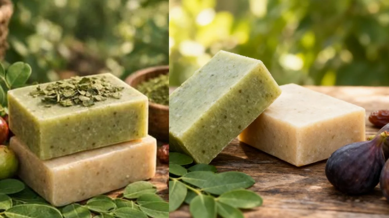 Sapone solido naturale al moringa e giuggiolo per una pelle morbida e purificata #sapone#moringa#piante#cura #CapCut"